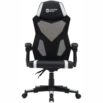 Gaming krēsli un galdi Canyon Ergonomic Gaming chair Flow MCH01 Mesh Black White CNE-MCH01W