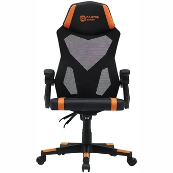 Gaming krēsli un galdi Canyon Ergonomic Gaming chair Flow MCH01 Mesh Black Orange CNE-MCH01