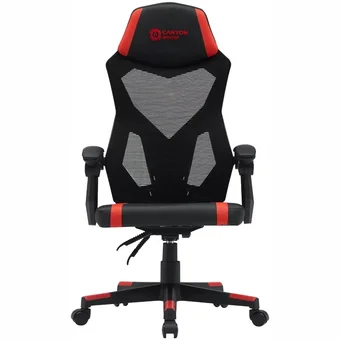 Gaming krēsli un galdi Canyon Ergonomic Gaming chair Flow MCH01 Mesh Black Red CNE-MCH01R