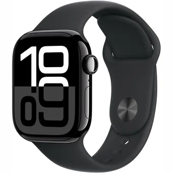 Viedpulksteņi Apple Watch Series 10 GPS 42mm Jet Black Aluminium Case with Black Sport Band - S/M