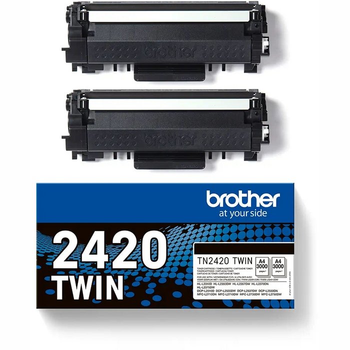 Printeru izejmateriāli Brother TN2420TWIN augstas ražības tonera kasetne Twin Pack - Black