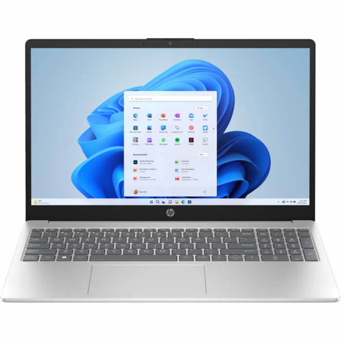 Portatīvie datori HP Laptop 15-fc0017ny 15.6" Natural Silver 97X09EA#B1R