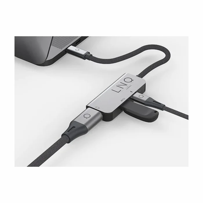 Lādētāji un adapteri portatīvajiem datoriem Linq 3in1 4K HDMI Adapter with PD and USB-A