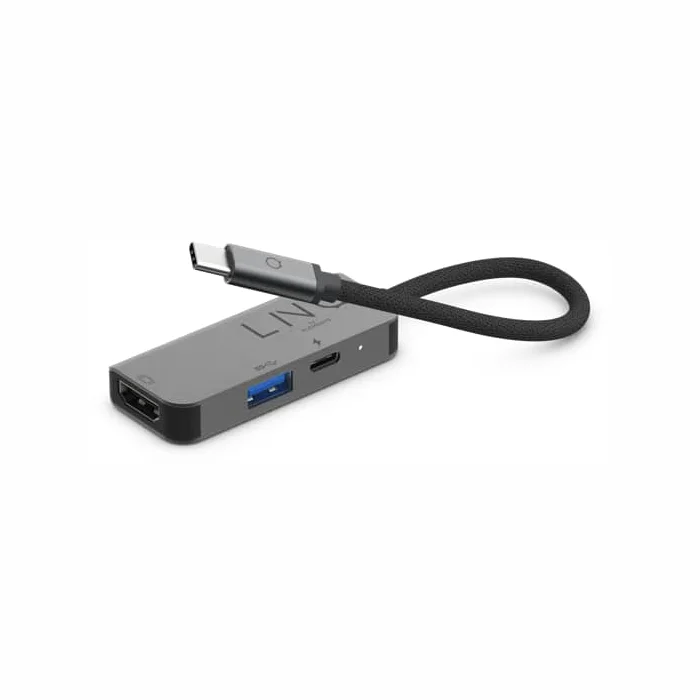 Lādētāji un adapteri portatīvajiem datoriem Linq 3in1 4K HDMI Adapter with PD and USB-A