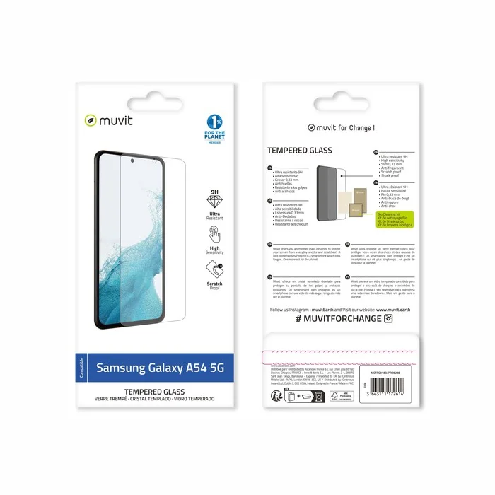 Aizsargstikli Samsung Galaxy A54 5G Tempered Screen Glass by Muvit