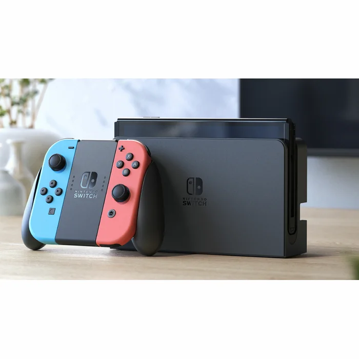 Spēļu konsoles Nintendo Switch OLED Model Neon Blue/Neon Red set