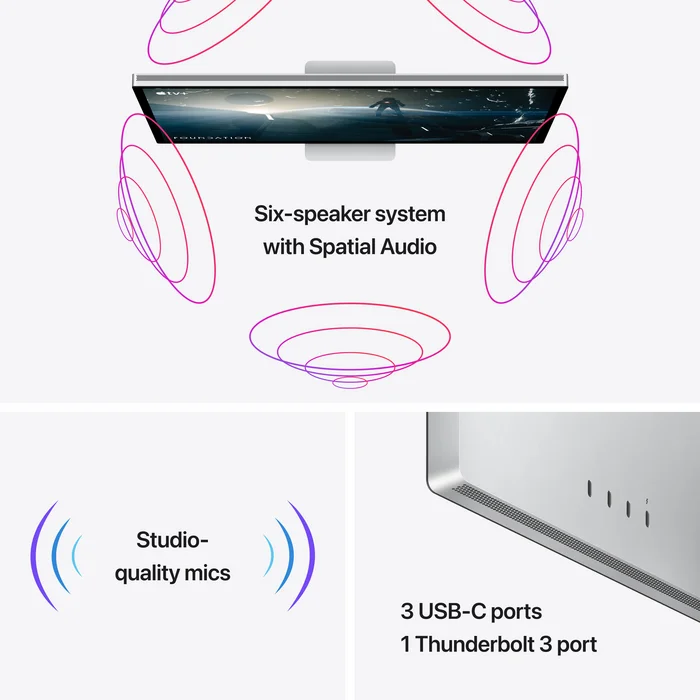 Monitori Apple Studio Display - Standard Glass - Tilt-Adjustable Stand 27"