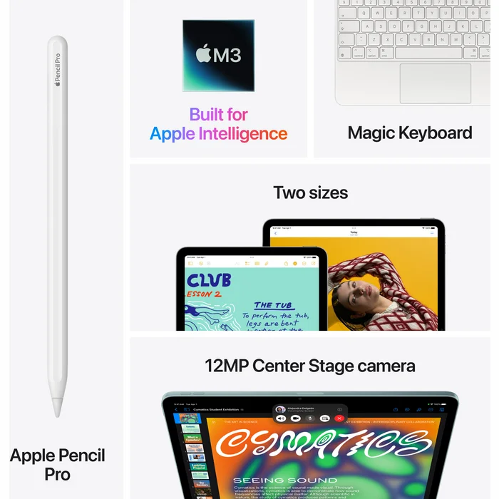 Planšetdatori Apple iPad Air 13" M3 Wi-Fi + Cellular 256GB - Blue