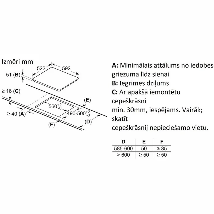 Plīts virsmas Bosch PUJ611BB5E