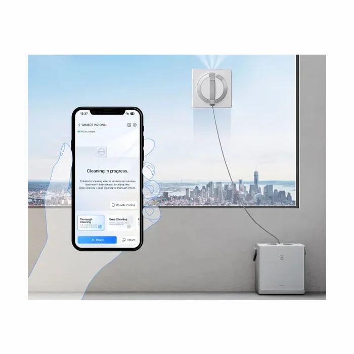 Tīrīšanas iekārtas Robots - logu tīrītājs Ecovacs Winbot W2 Pro Omni White