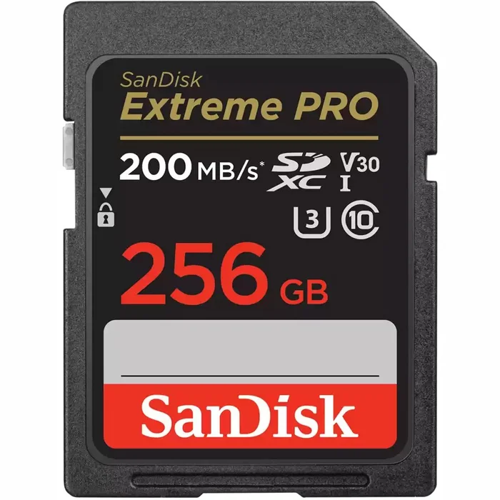 Atmiņas kartes SanDisk Extreme PRO 256GB SDXC BLACK