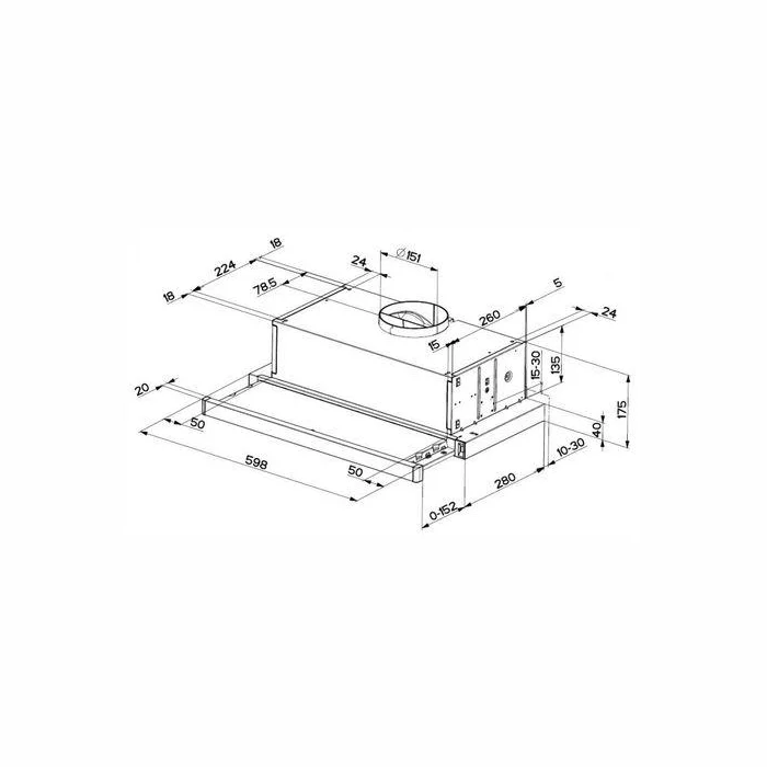 Tvaika nosūcēji Faber FLEXA NG GLASS LUX WH A60