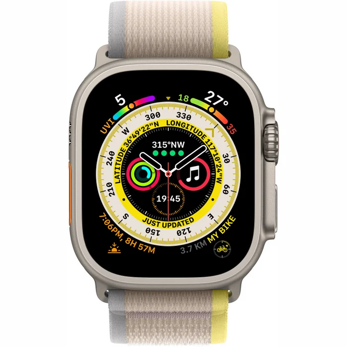 Viedpulksteņu aksesuāri Apple 49mm Yellow/Beige Trail Loop - S/M