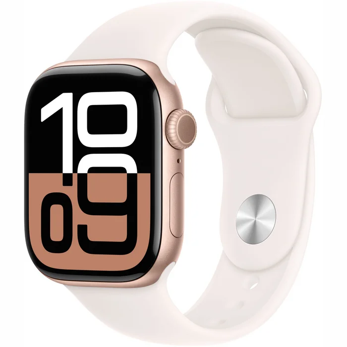 Viedpulksteņi Apple Watch Series 10 GPS 42mm Rose Gold Aluminium Case with Light Blush Sport Band - M/L