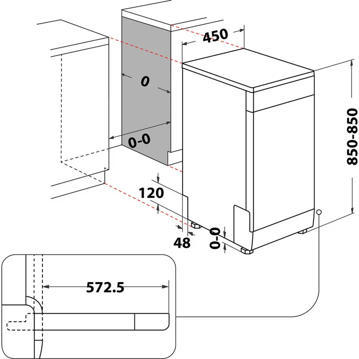 Trauku mazgājamās mašīnas Whirlpool WSFO3O34PFX