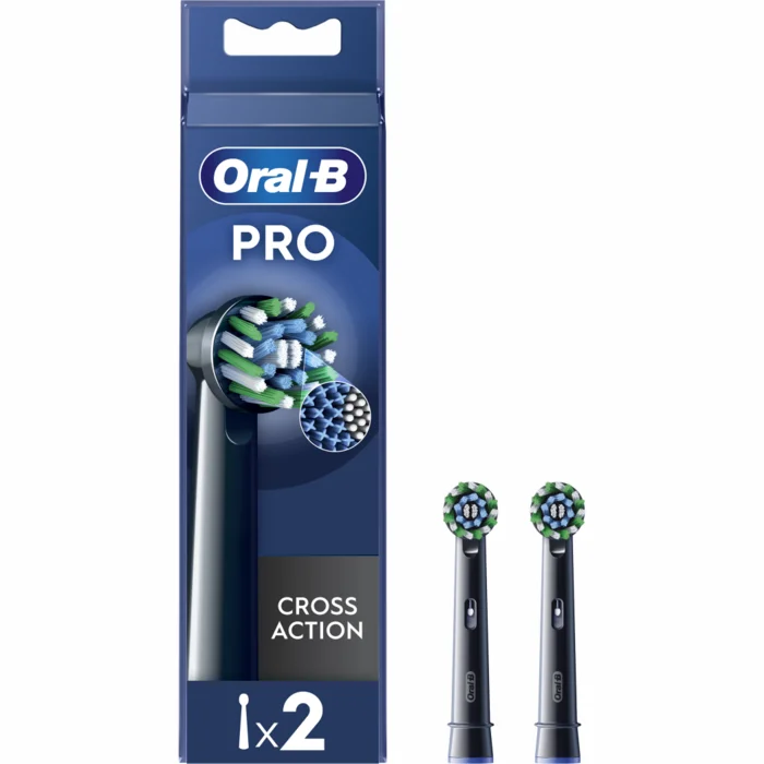 Aksesuāri el. zobu birstēm Braun Oral-B EB50-2 Cross Action Pro Black 2 gab.
